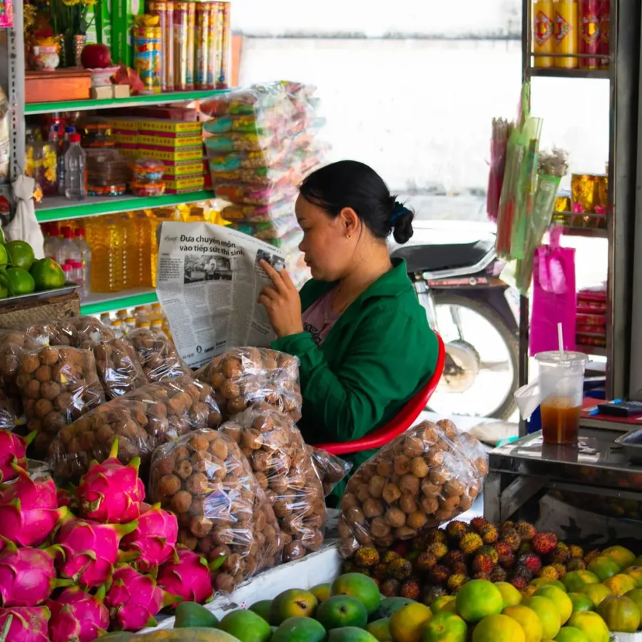 Người bán hàng tại tiệm
